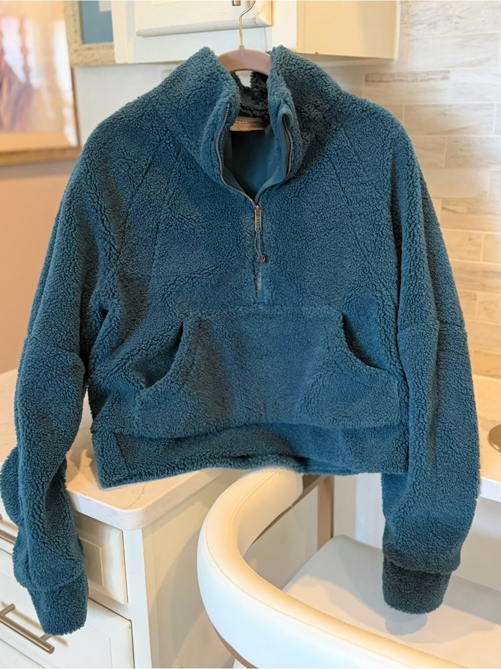 lululemon athletica Teal Sherpa Half-Zip Utility Jacket